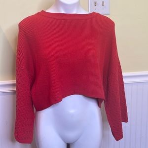 Jack by BB Dakota ladies crop sweater with bell sleeves. Size medium.